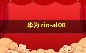 华为 rio-al00